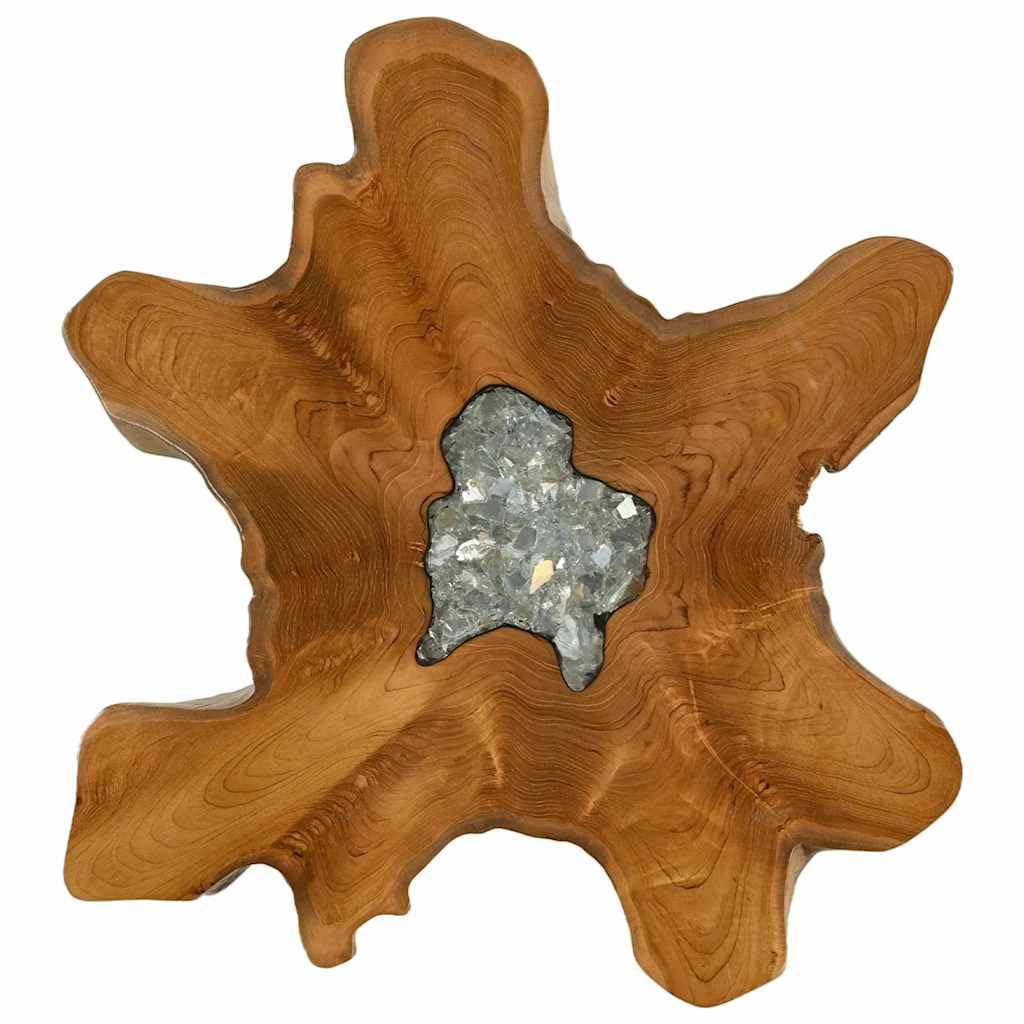 vidaXL Couchtisch 70x45 cm Teak Massivholz Polyresin Wurzel
