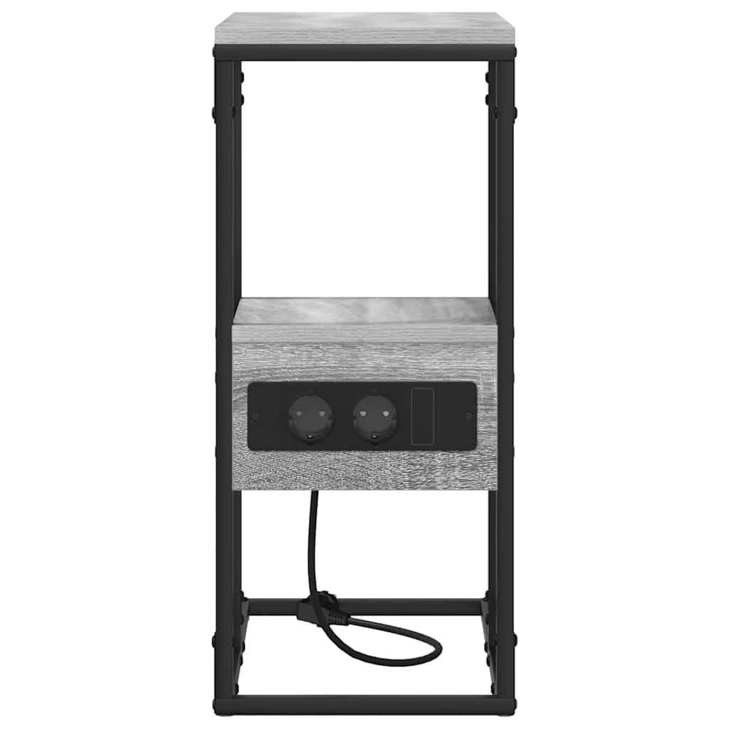 vidaXL Möbel Nachttisch 41,5x26x60,5 Grau Sonoma Holzwerkstoff