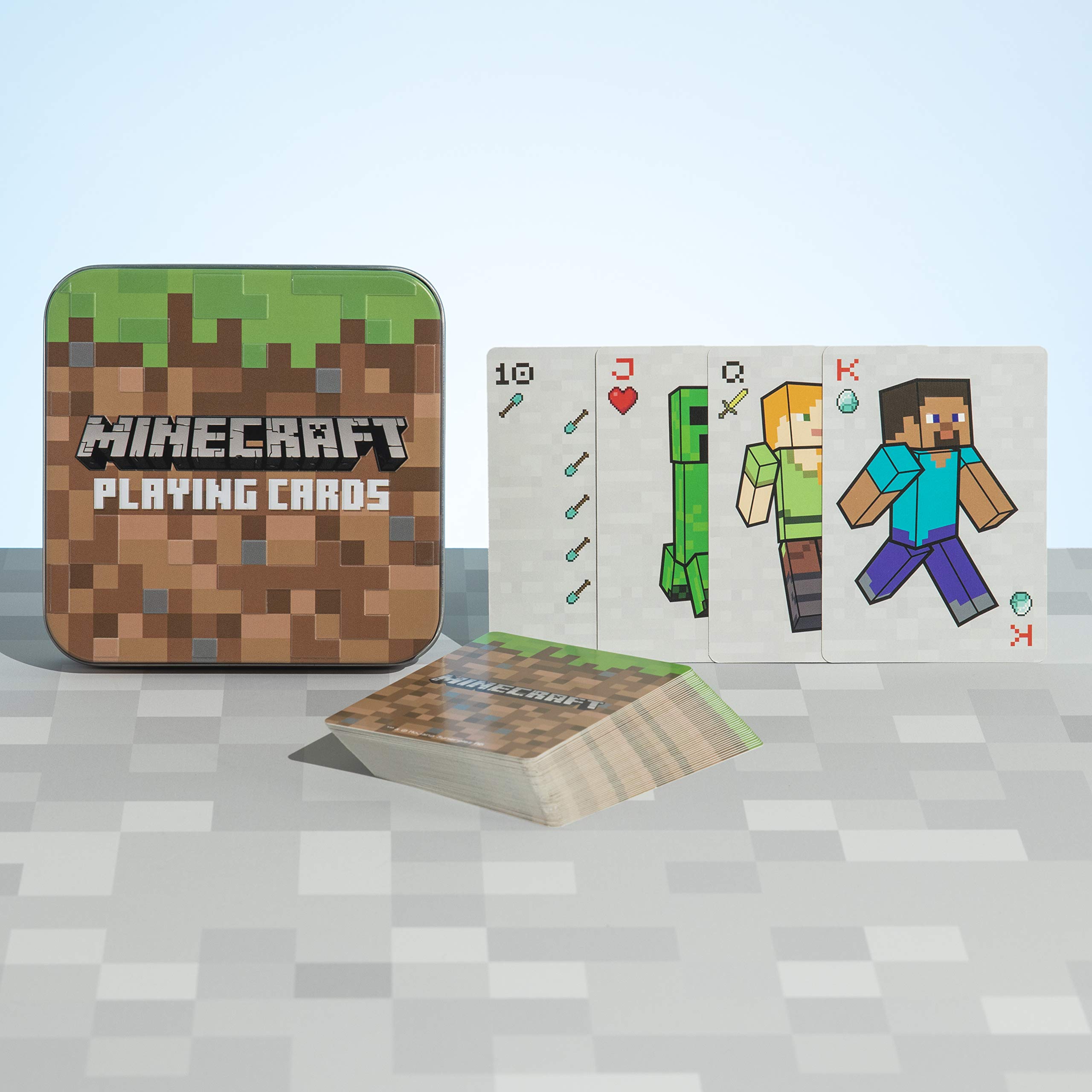 Paladone Minecraft Spielkarten Standarddeck mit Dose Geschenk