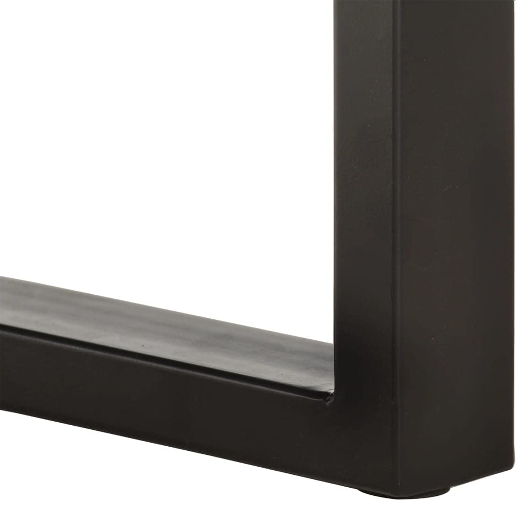 vidaXL Möbel Sitzbank Akazie 110 cm Naturkante Stahl