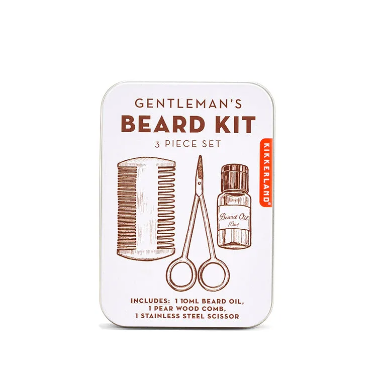 Kikkerland Home Gentleman's Beard Tin Bartset Dose