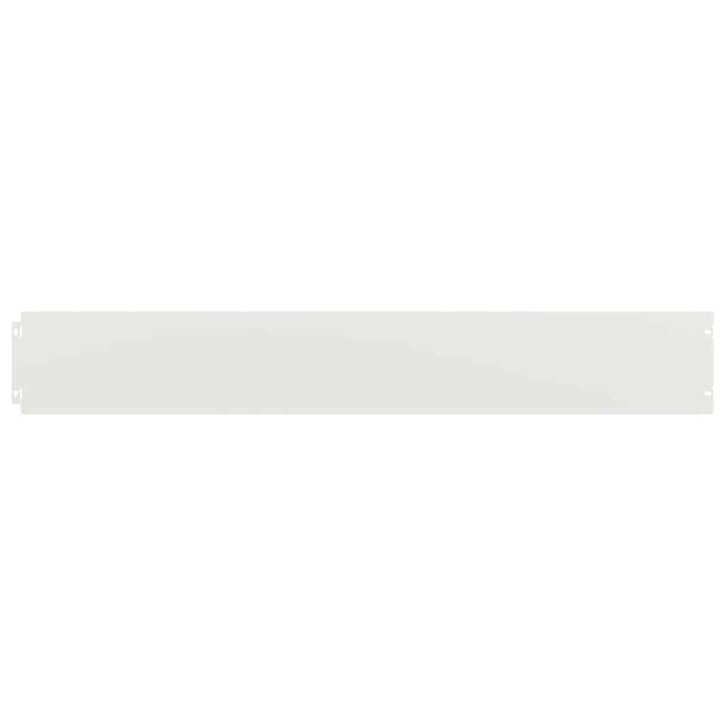 vidaXL Rasenkanten 15x103 cm Stahl 50 Stück Weiß