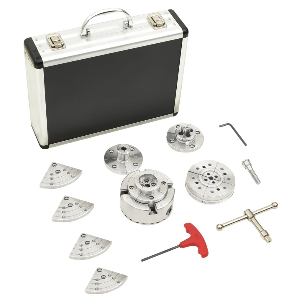 vidaXL Spannfutter Set 3,75 Zoll Stahl selbstzentrierend