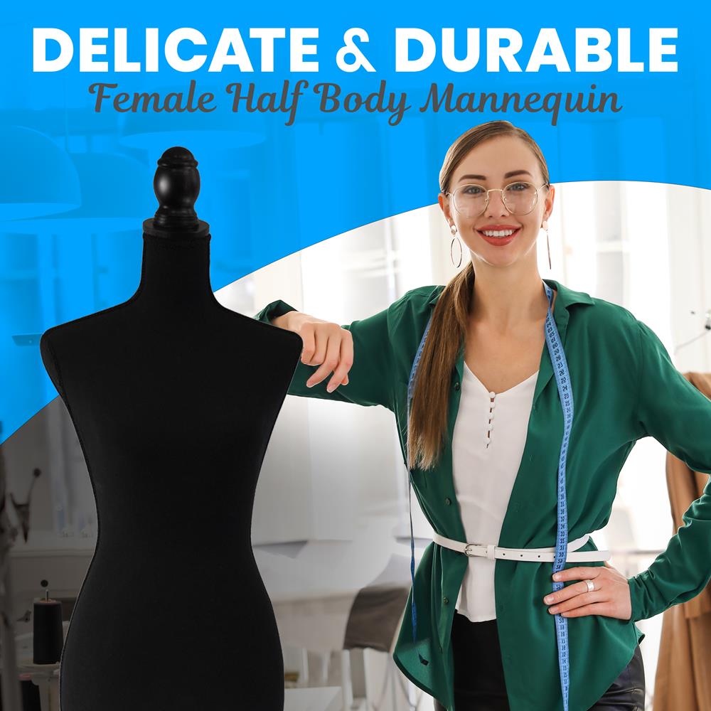 Serenelife Dress Form Damen Schneiderpuppe Schwarz verstellbar