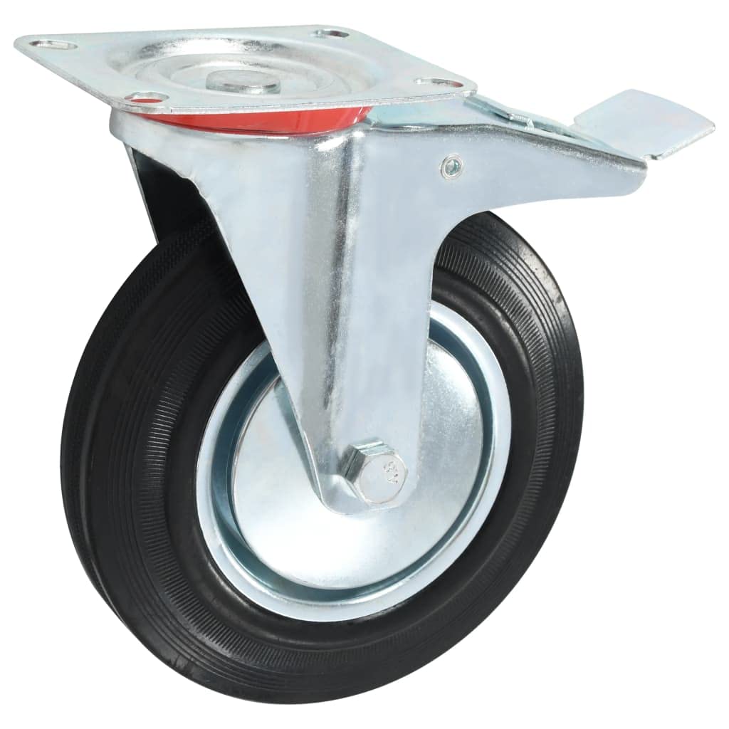 vidaXL Lenkrollen 4 Stk. 200 mm Gummi Möbelrollen Set