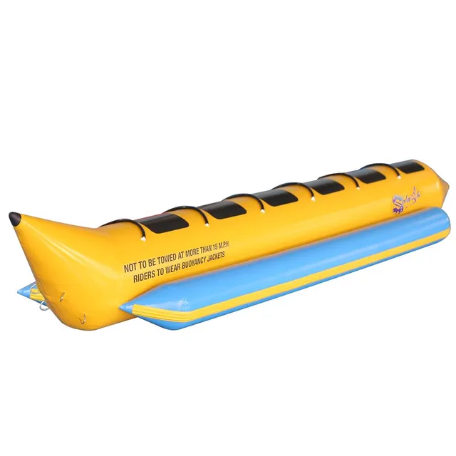 Serenelife Pool Set Bananenboot 6 Personen PVC aufblasbar