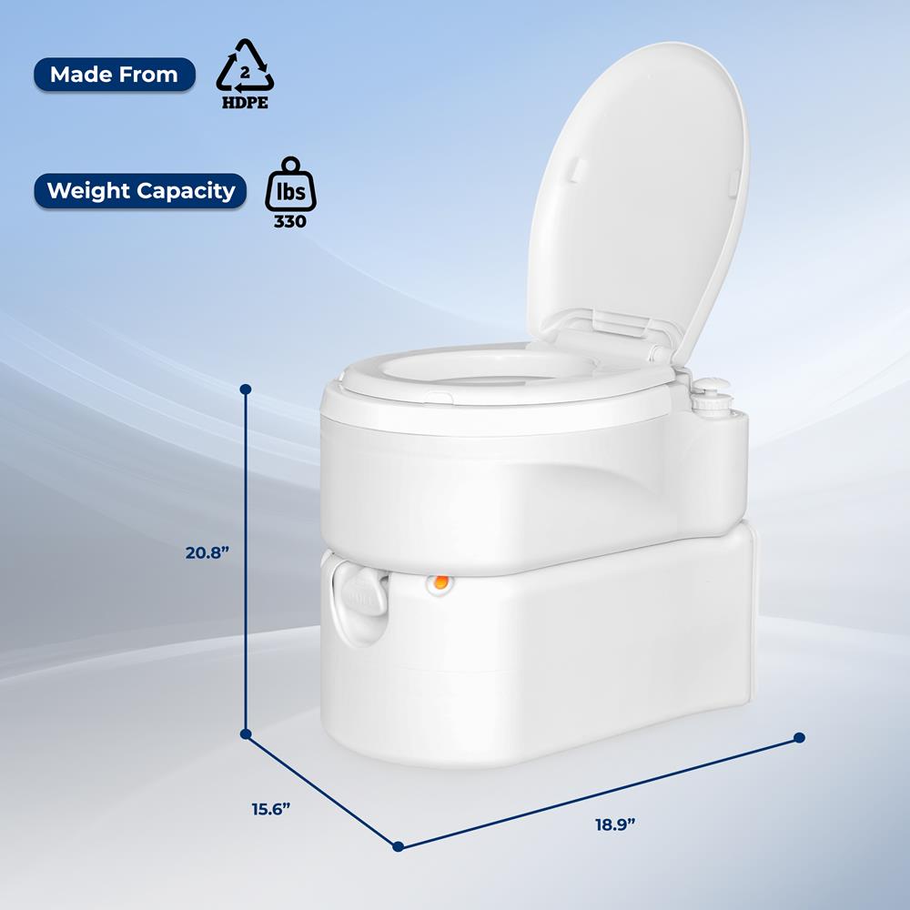 Serenelife Camping Kassettentoilette 23,8L Tragbar mit Spülung