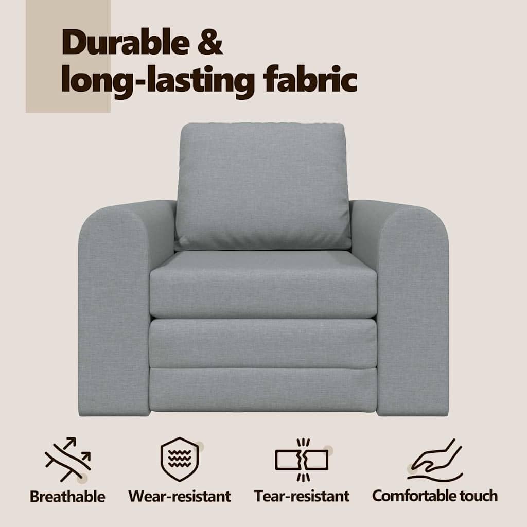 vidaXL Schlafsofa Hellgrau 98x71x83 cm Stoff Klappsofa