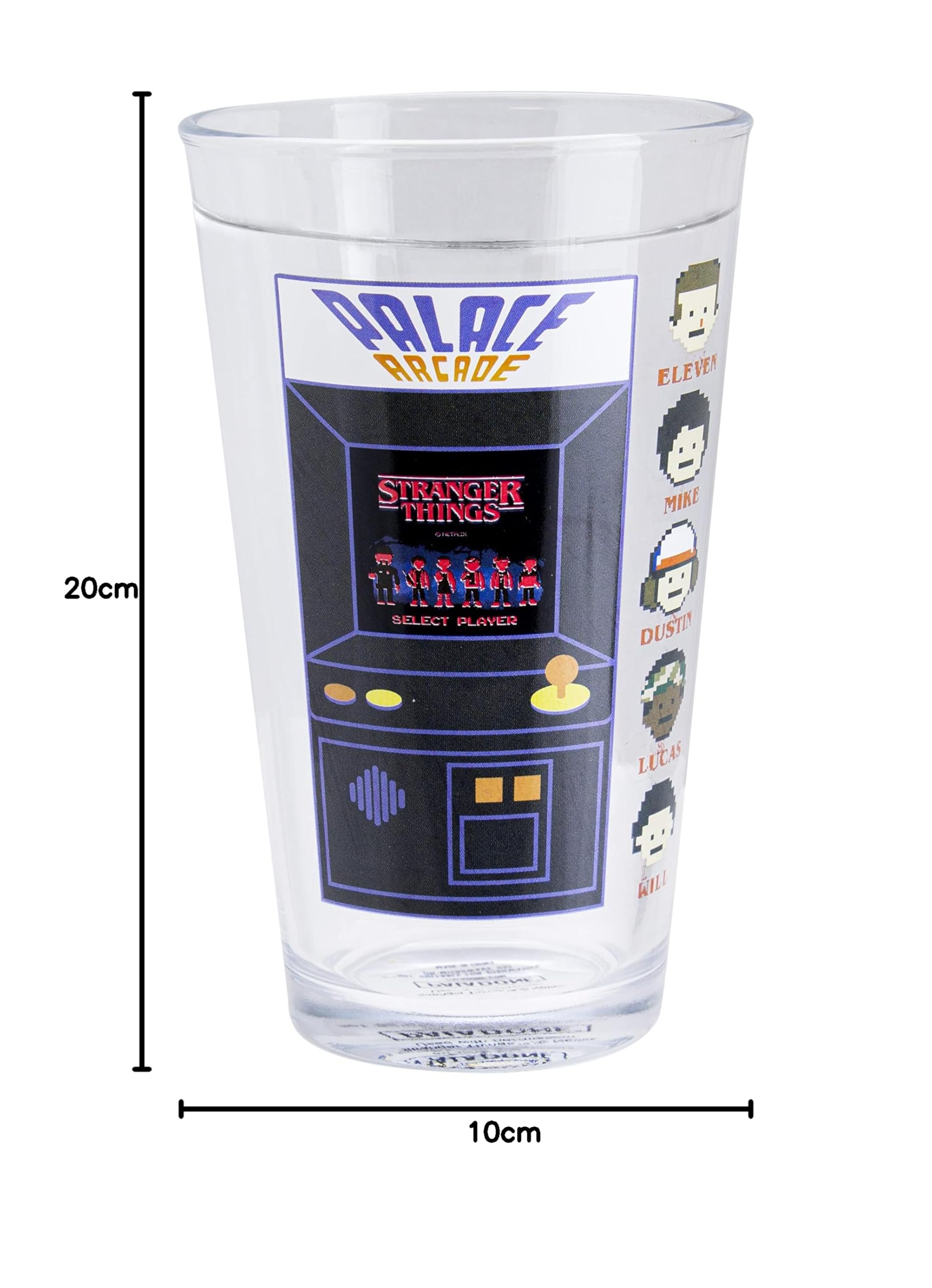 Paladone Stranger Things Farbwechsel Glas 450 ml Palace Arcade