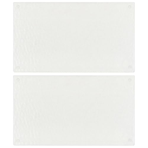 vidaXL Heim & Garten Schneidebrett Hartglas Transparent 2er-Set