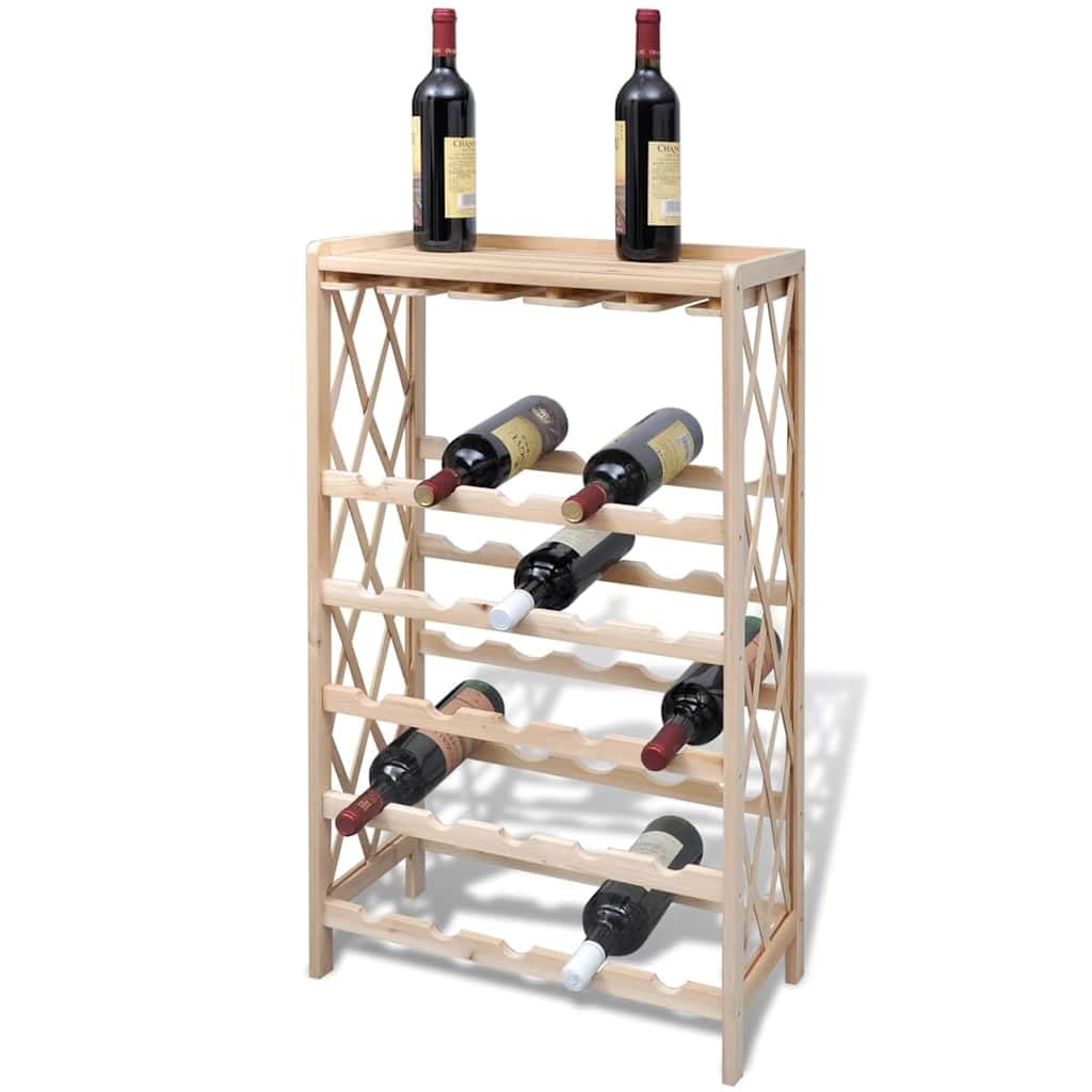 vidaXL Weinregal 25 Flaschen Massivholz Tanne 50x24,7cm