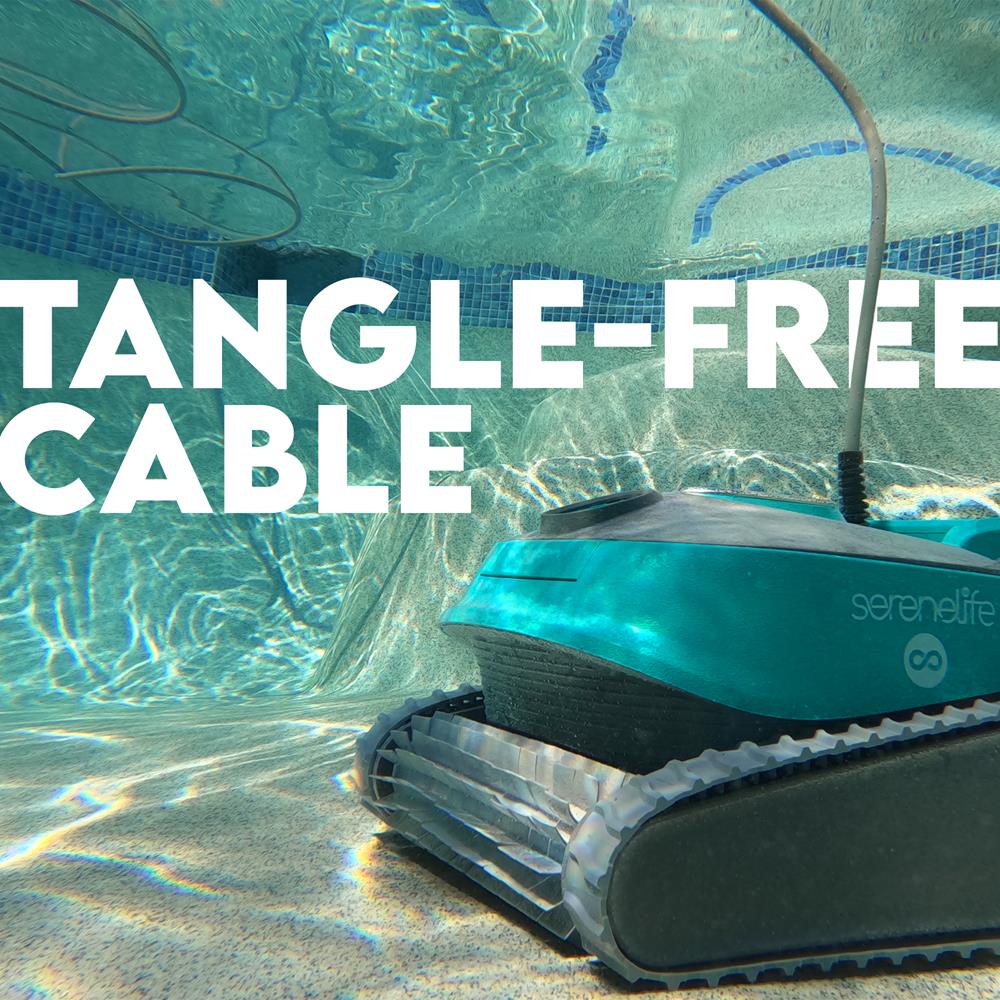 Serenelife Pool Set Poolroboter Dual-Bürsten Boden Wand Wasserlinie