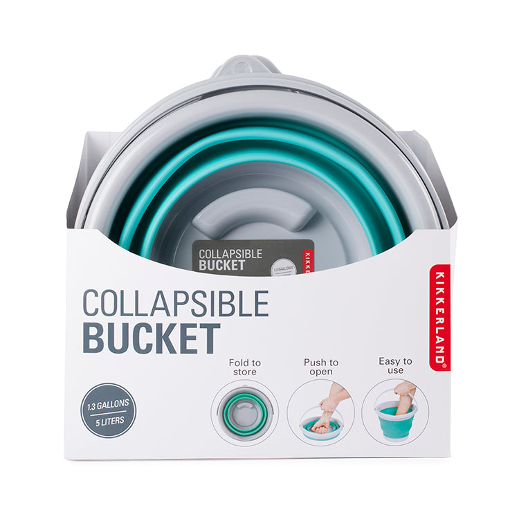 Kikkerland Home Aqua Falteimer 5 Liter Silikon grau