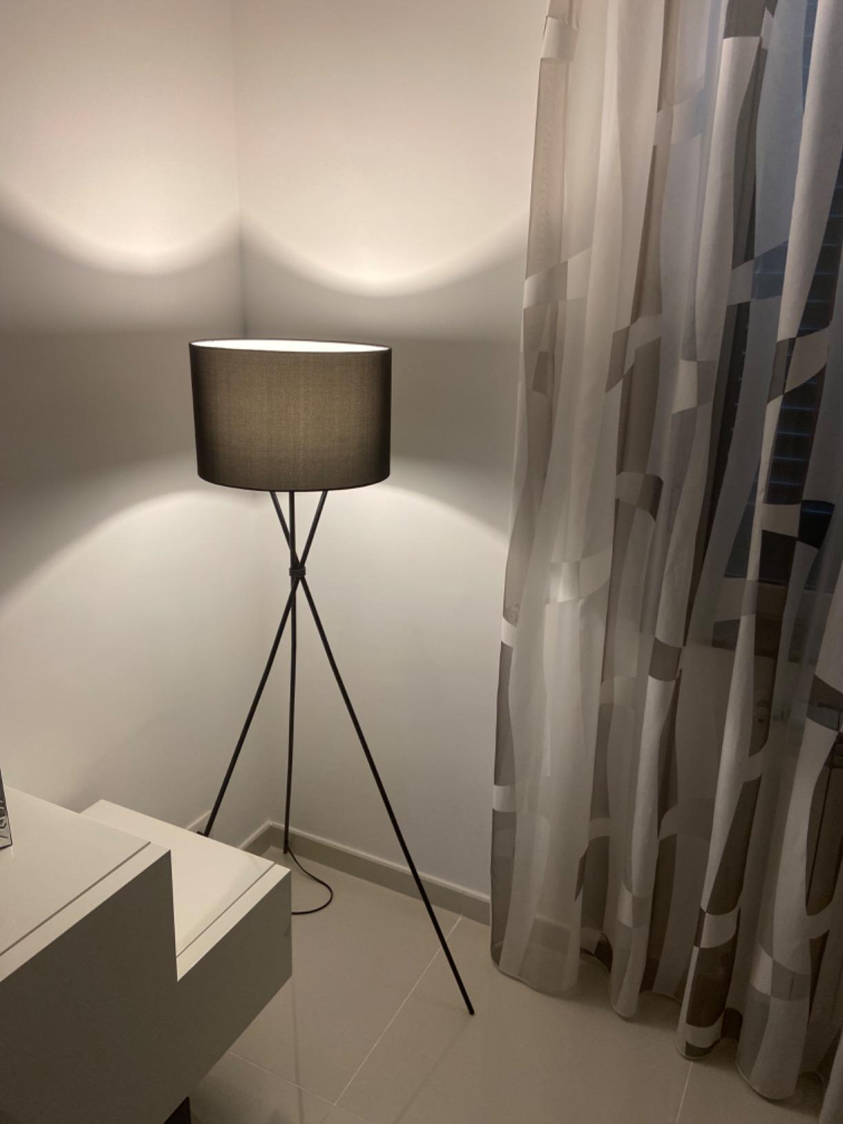 vidaXL Stehleuchte Schwarz Stoffschirm E27 139cm Fußschalter