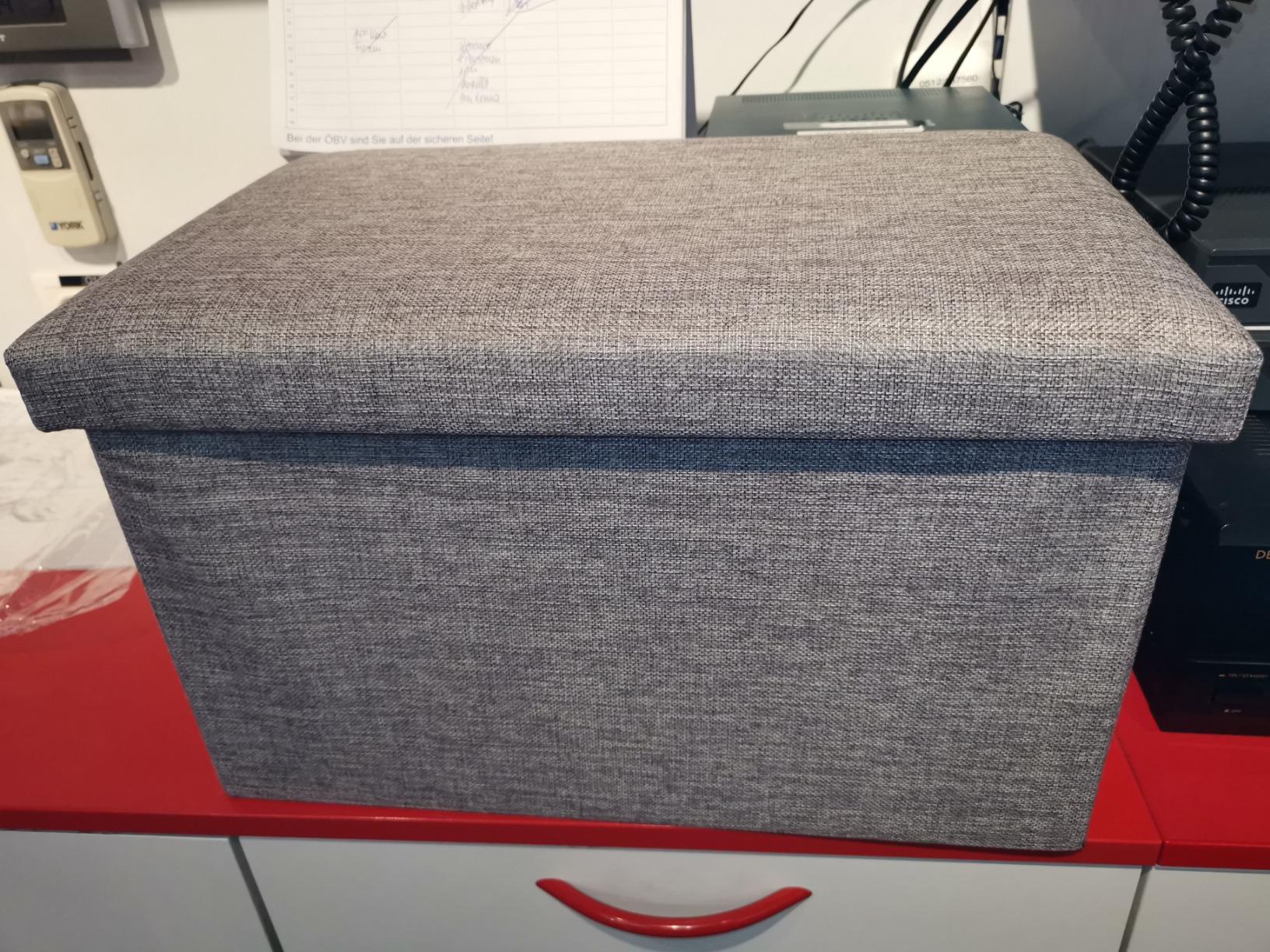 Intirilife Sitzbank faltbar 49x30x30cm Hocker Alaska Grau