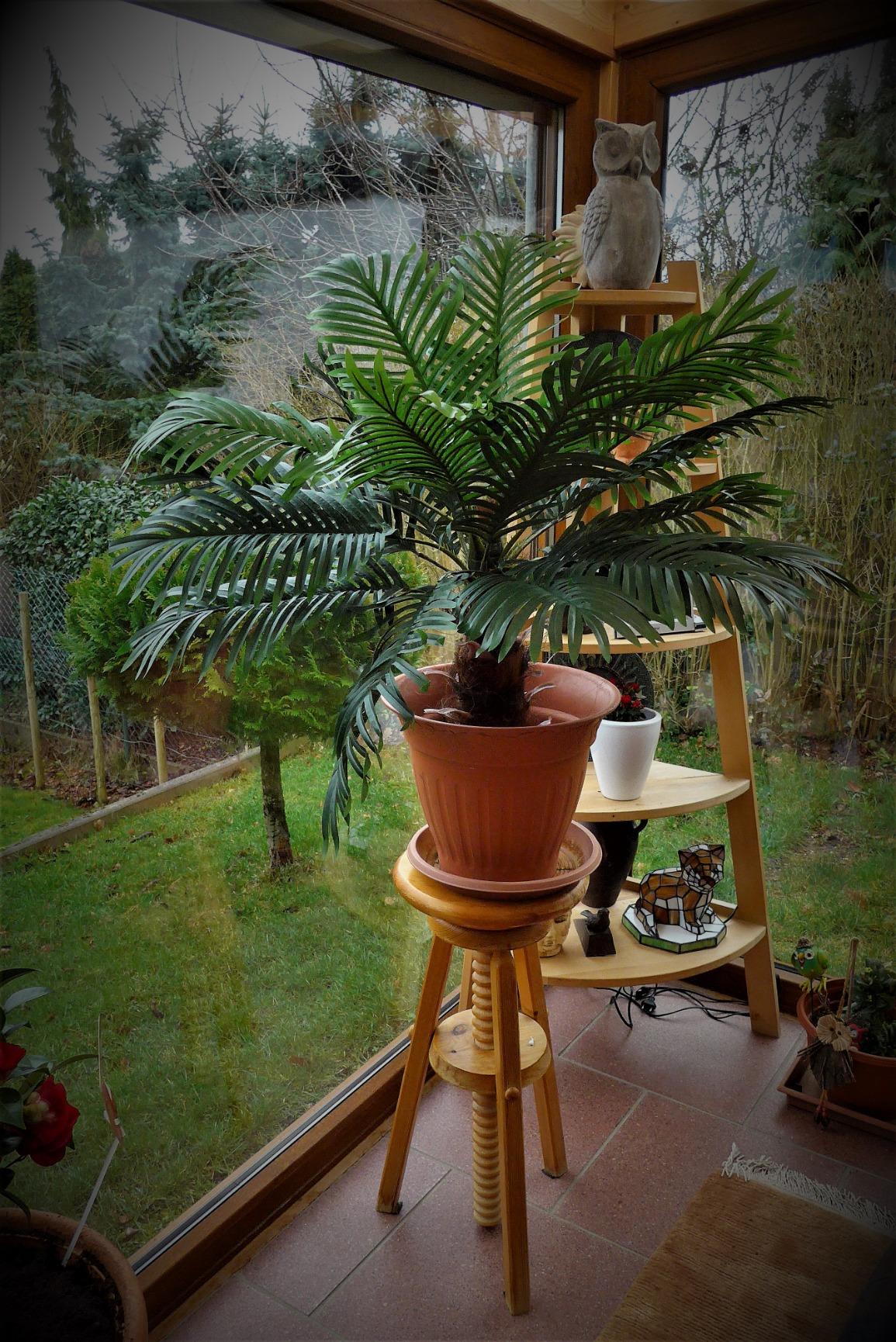 vidaXL Kunstpalme Cycas 80 cm mit Topf Kunstpflanze