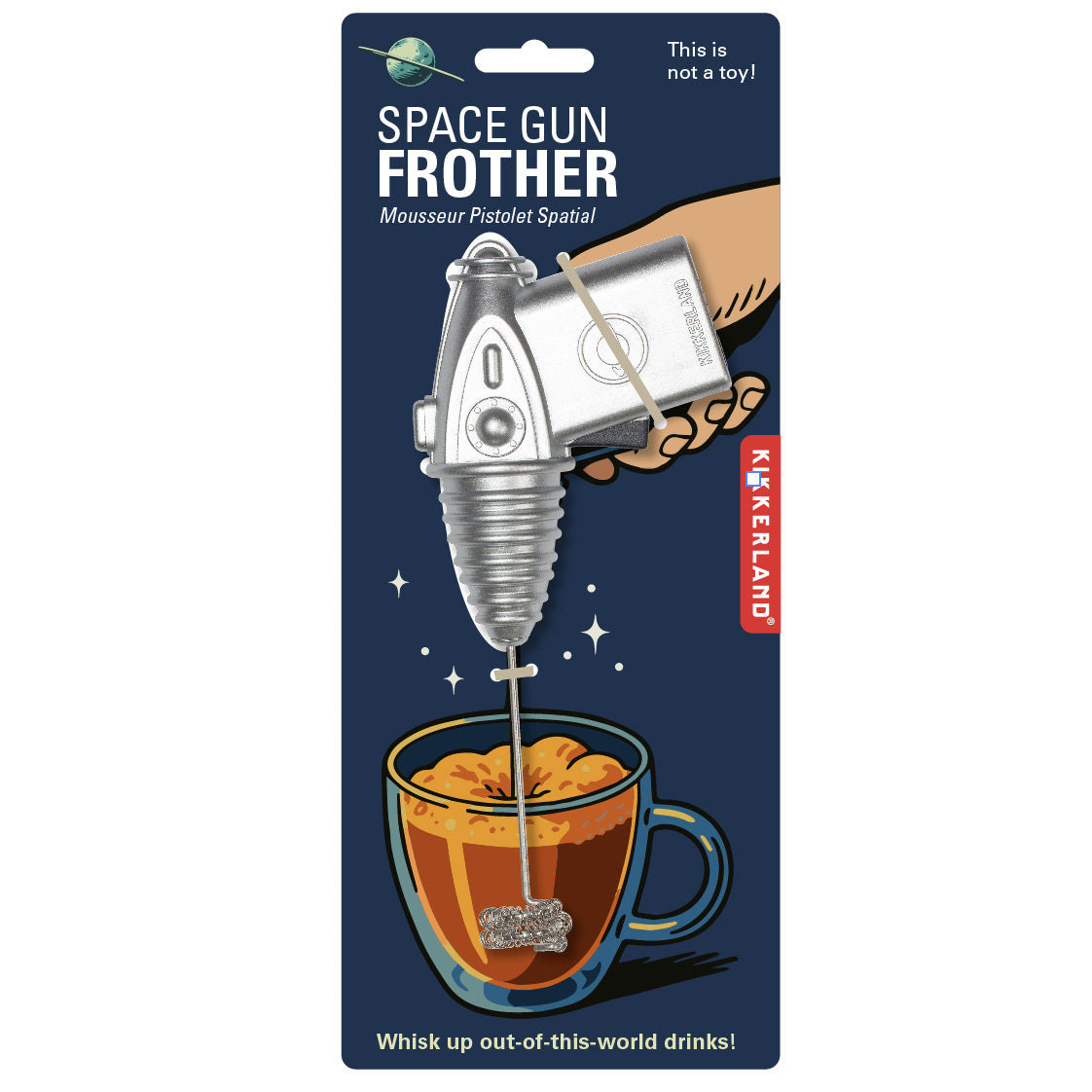 Kikkerland Home Space Gun Milchaufschäumer Batterie