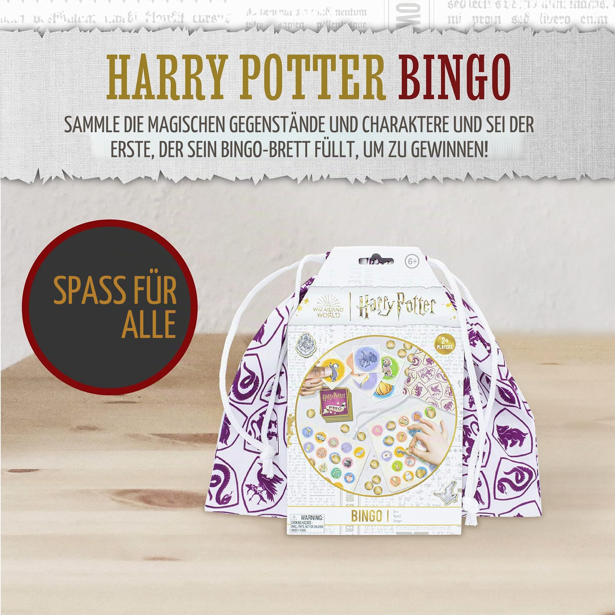Paladone Harry Potter Bingo Gesellschaftsspiel 6 Spieler