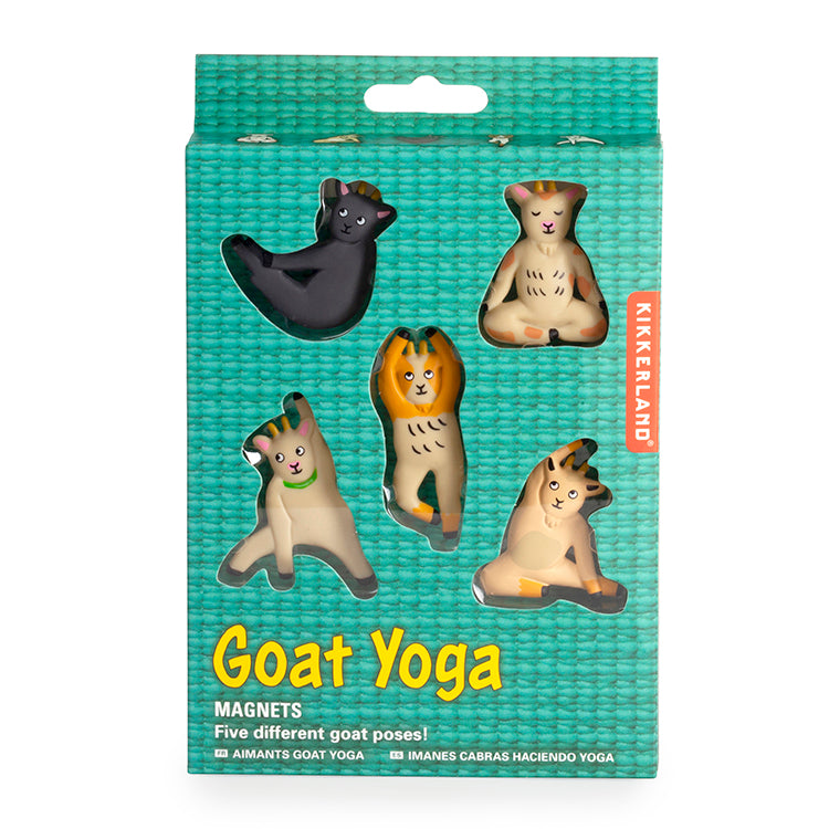 Kikkerland Home Goat Yoga Magnets Kühlschrankmagnete 5er