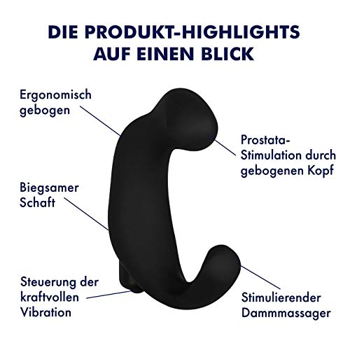 EIS Lustboomerang Anal-Vibrator Silikon 10 cm Schwarz