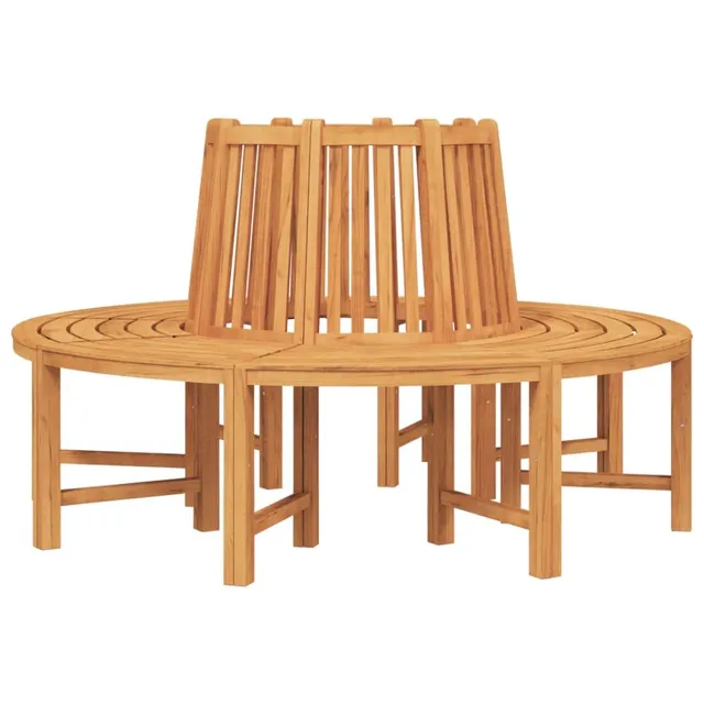 vidaXL Baumbank Halbrund Holzbank Ø160cm Eukalyptus 2 Stk