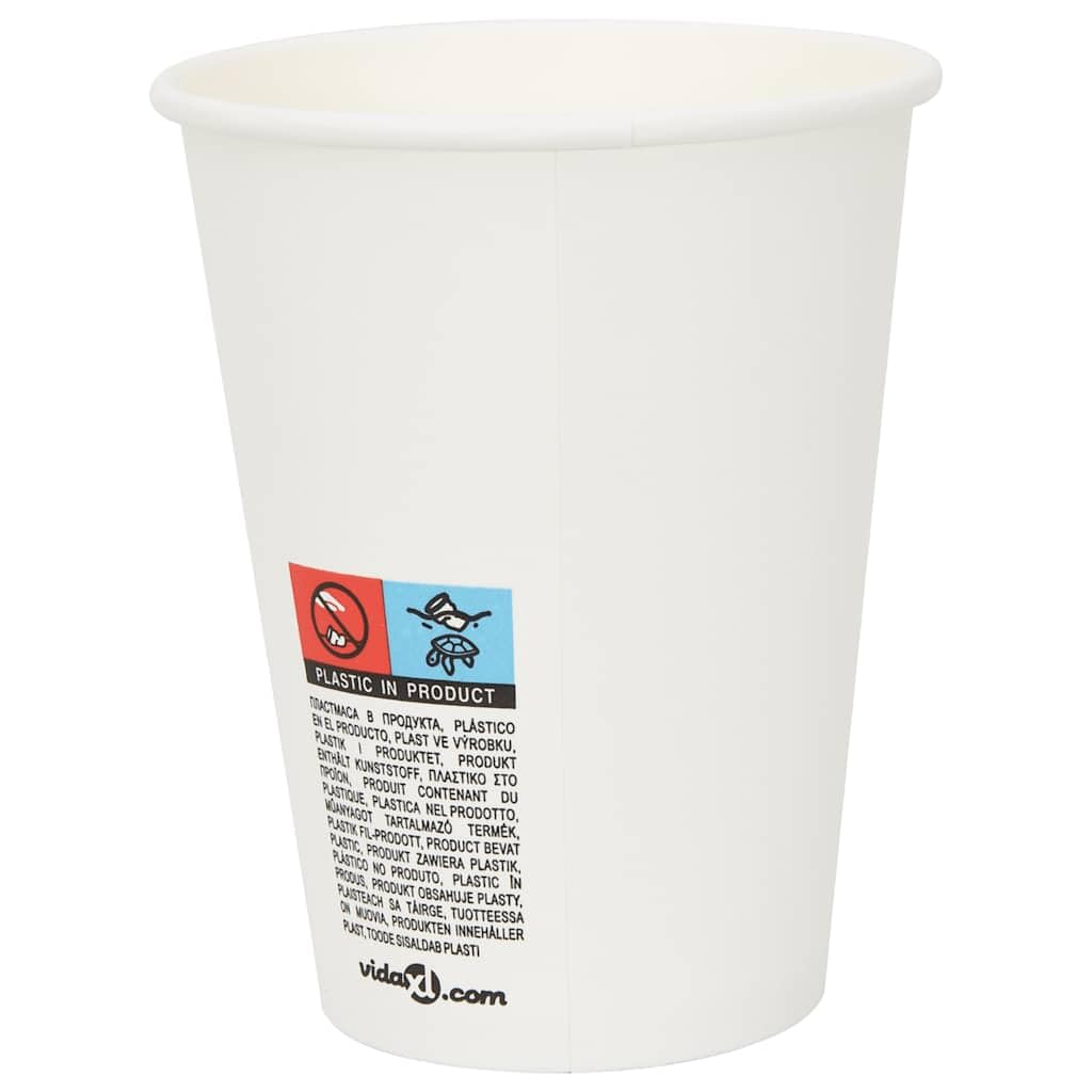 vidaXL Pappbecher 300ml Weiß 1000 Stk. Einweg auslaufsicher