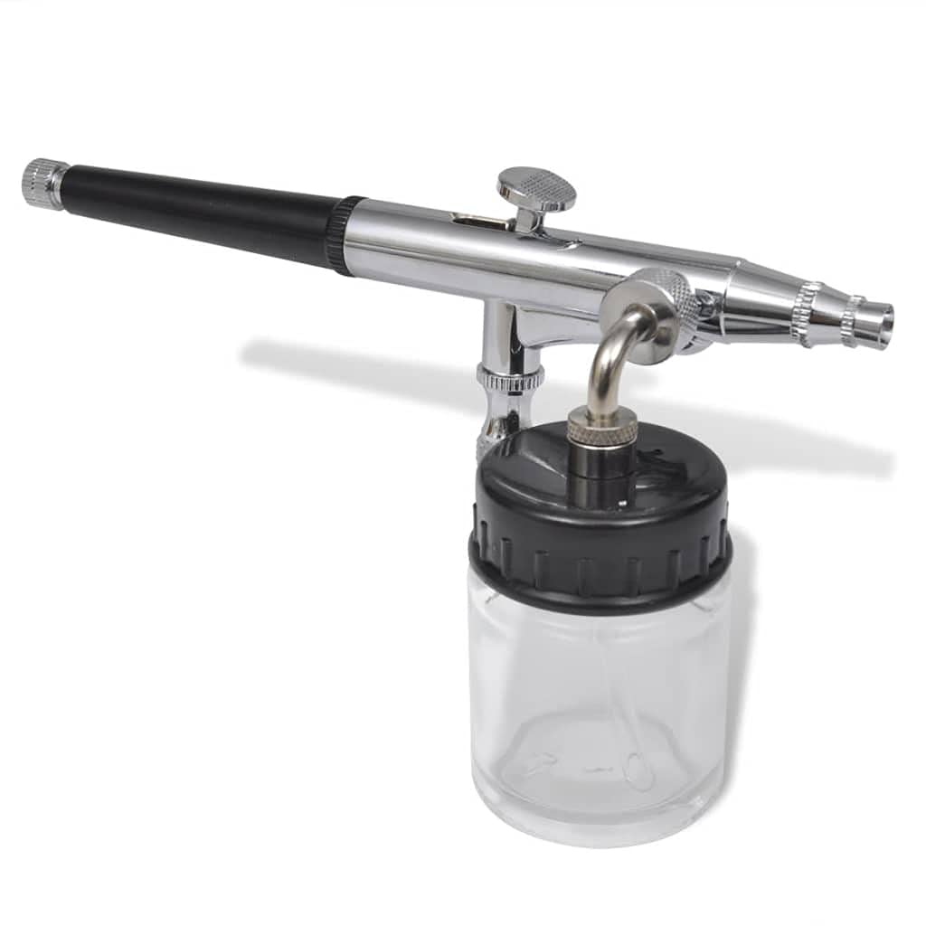 vidaXL Heimwerkerbedarf Airbrush-Set Glasbehälter 0,5 mm