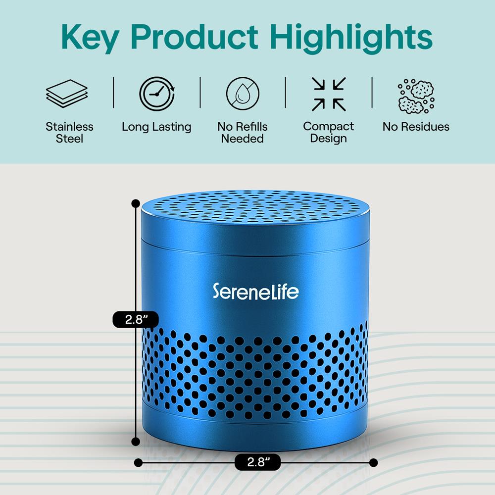 Serenelife DeHumidifiers Kühlschrank-Deo Pod Blau Bambus