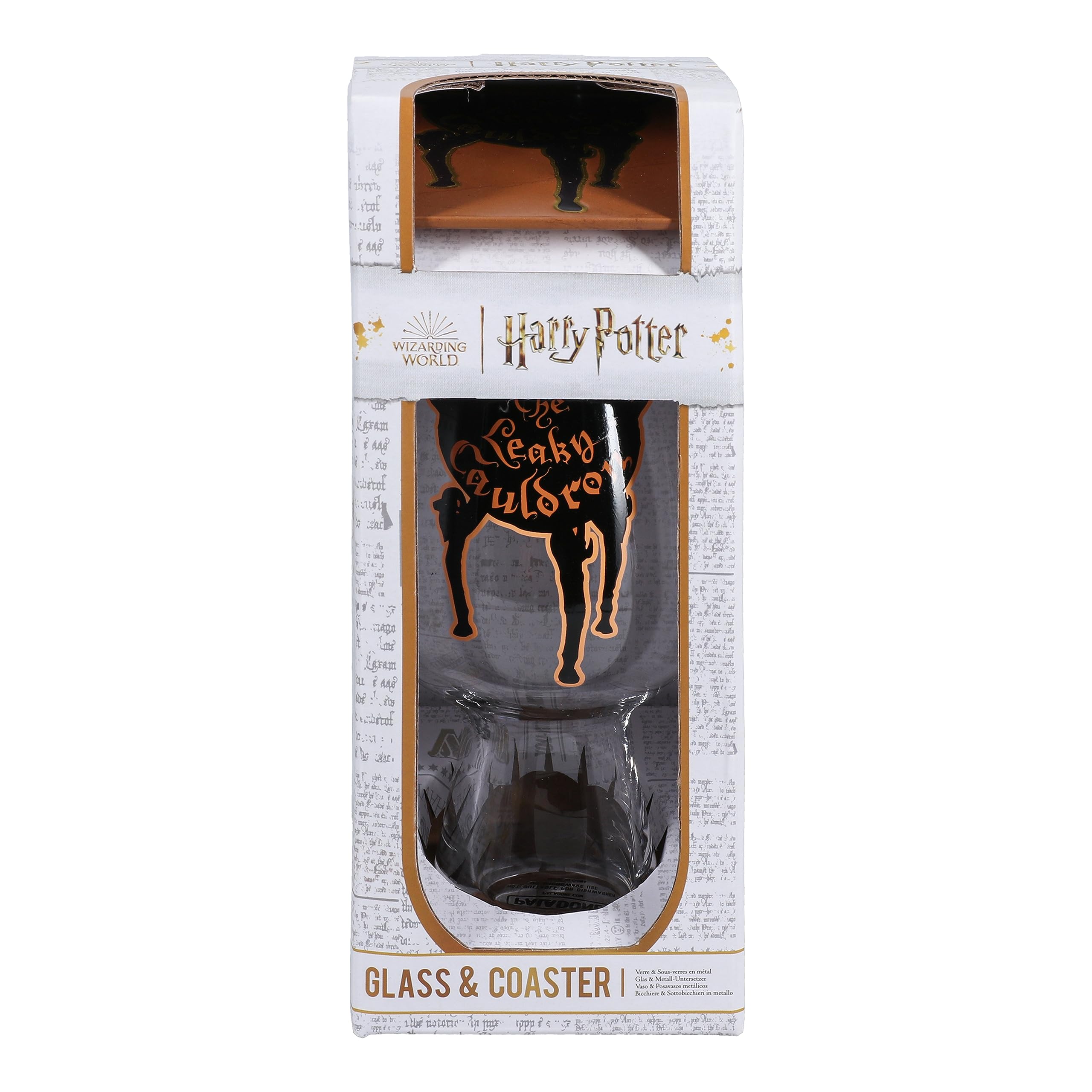 Paladone Harry Potter Tropfender Kessel Glas 550 ml Untersetzer