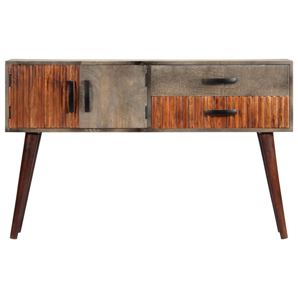 vidaXL Konsolentisch Grau Mangoholz 120x35x75 cm