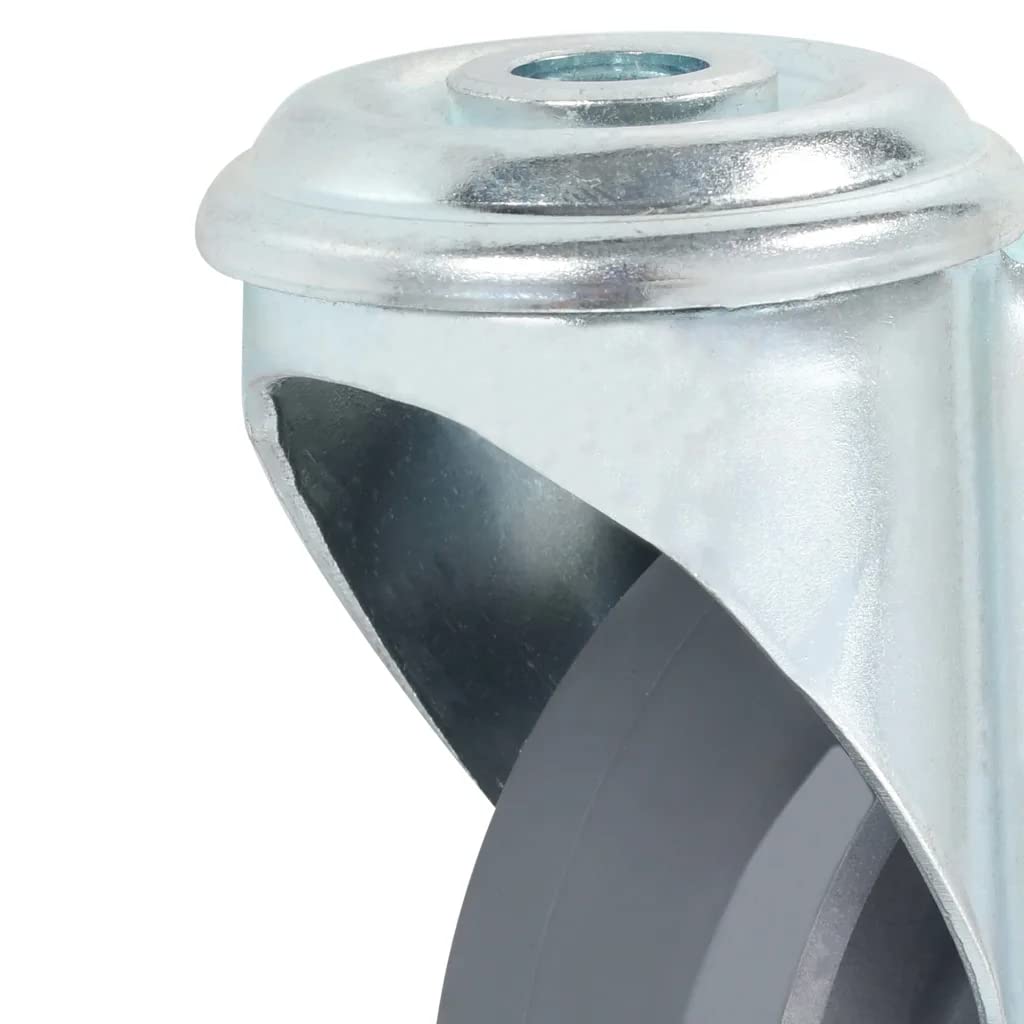 vidaXL 12x Lenkrollen 100 mm Schwerlastrollen 60 kg mit Bremse
