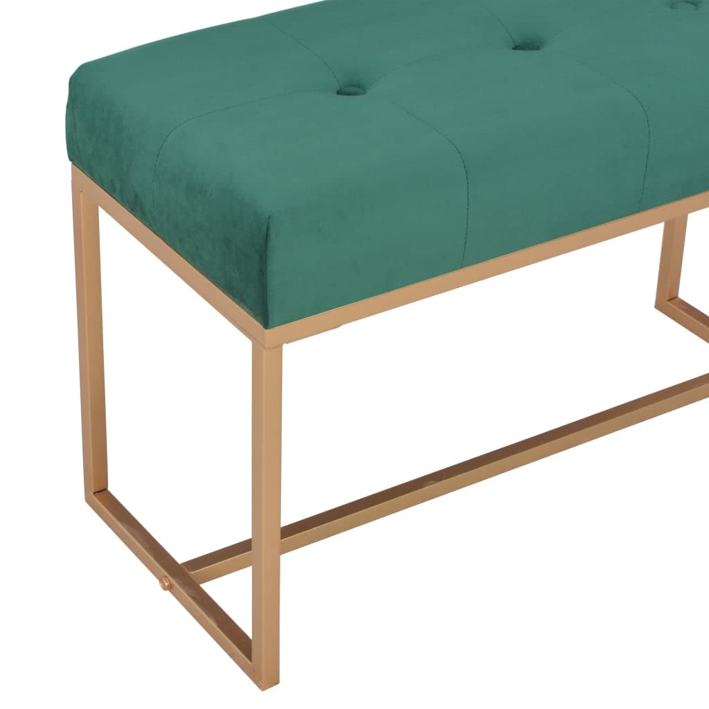 vidaXL Bank 80 cm Samt grün Polsterbank Eisen