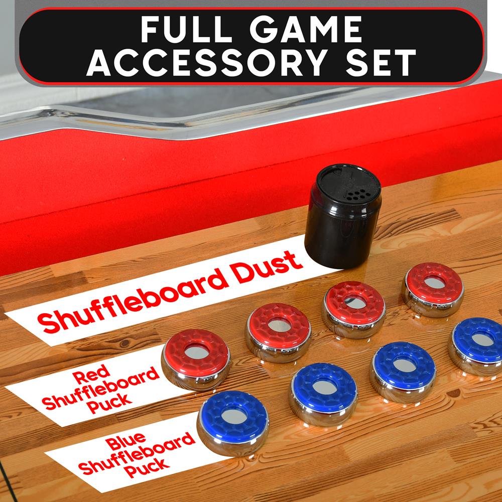 Serenelife Game Tables SLSHFBRD108 Shuffleboard Tisch 9ft Platin