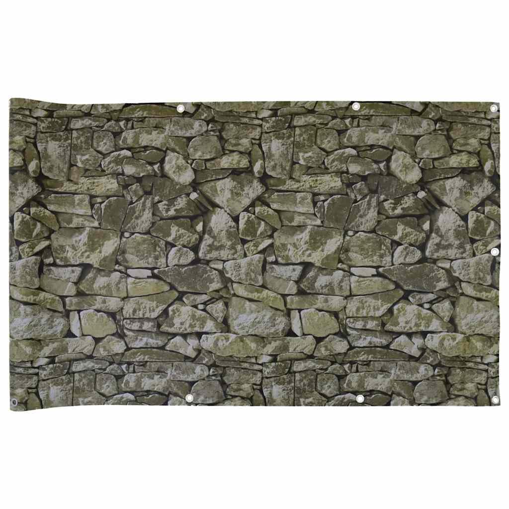 vidaXL Garten-Sichtschutz Steinoptik Grau 600x120 cm PVC