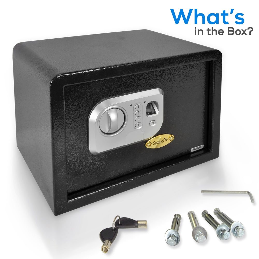 Serenelife Safe Box Tresor Stahl mit Einwurfschlitz Fingerprint