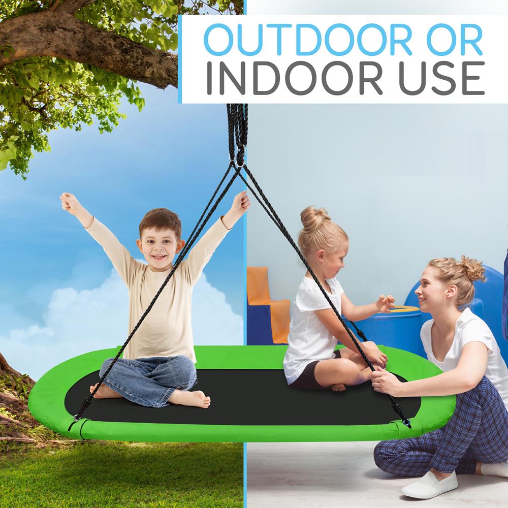 Serenelife Outdoor Swing Ovalschaukel Grün 150 kg