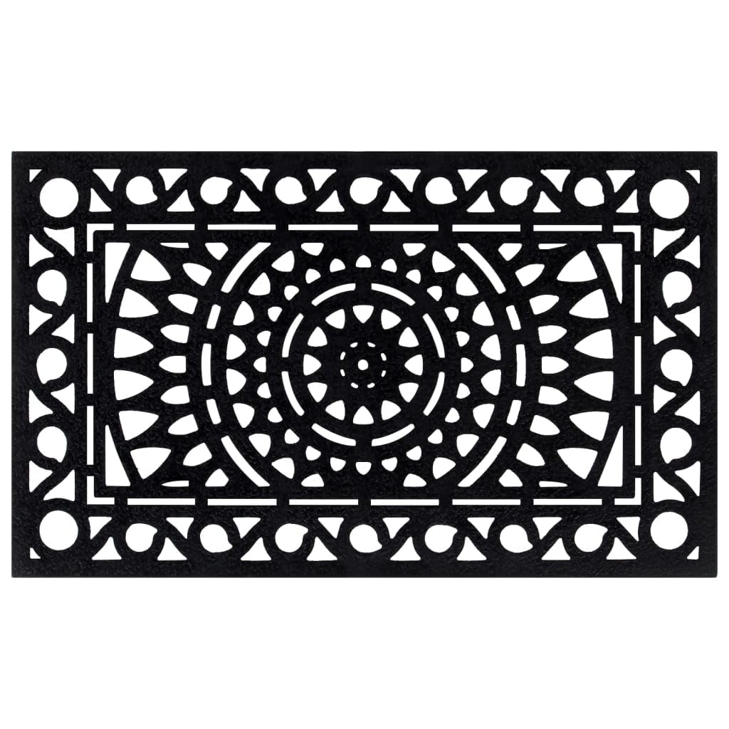 vidaXL Heim & Garten Fußmatte Rechteckig 45x75 cm Gummi