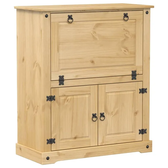 vidaXL Möbel Weinschrank Corona Honigwachs 97x45x114 massiv
