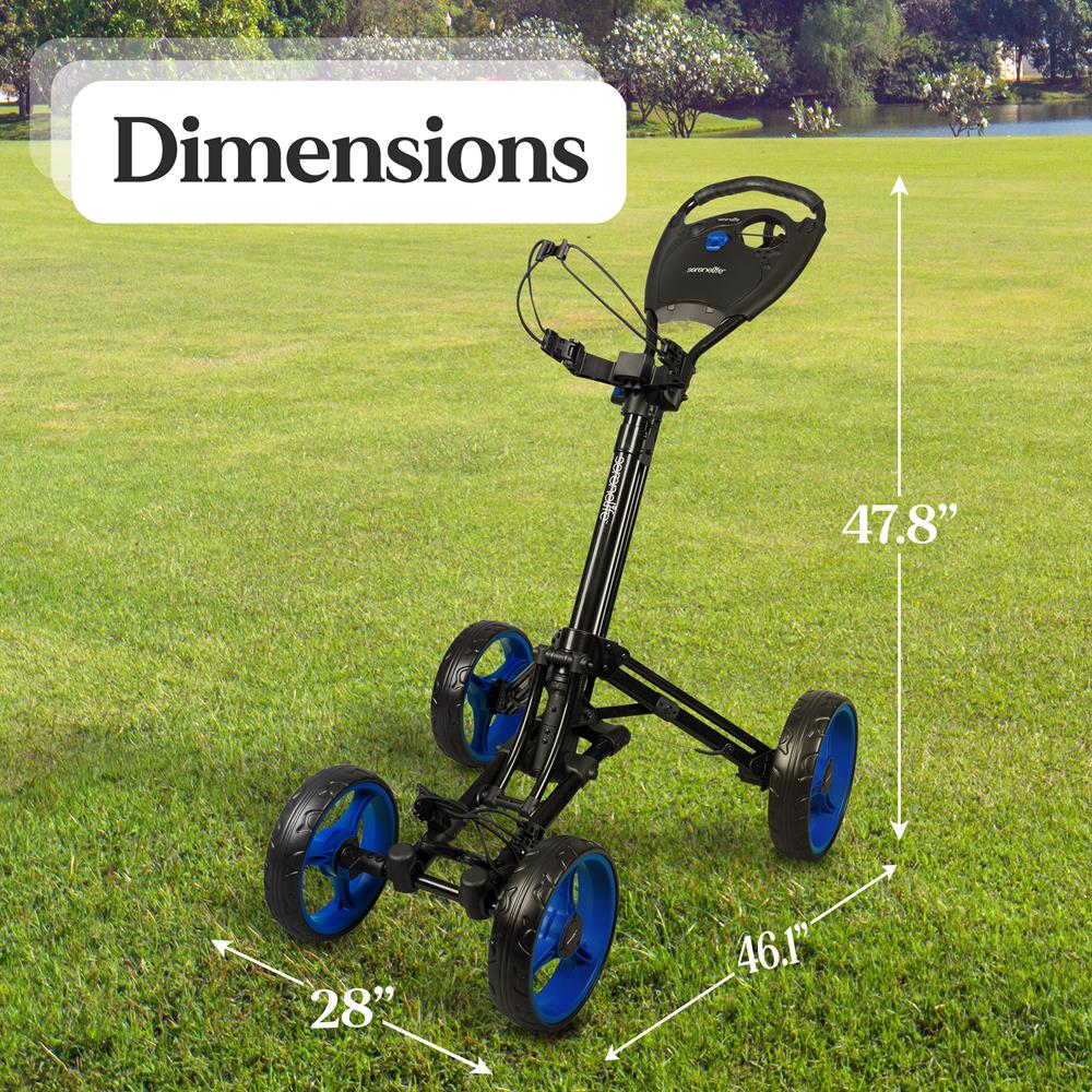 Serenelife Camping Golf Trolley 4-Rad Alu Klappbar