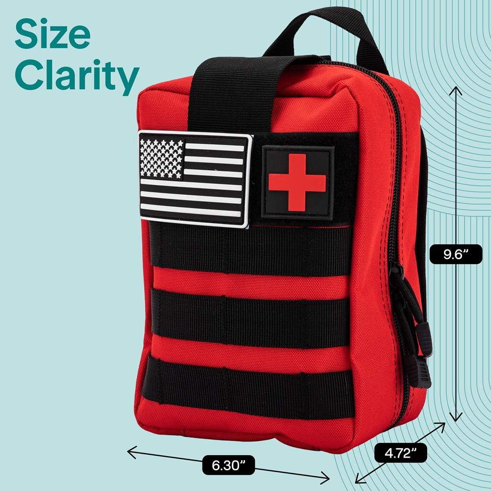 Serenelife Erste Hilfe Set Survival Kit Rot SLSRVLKTFARD
