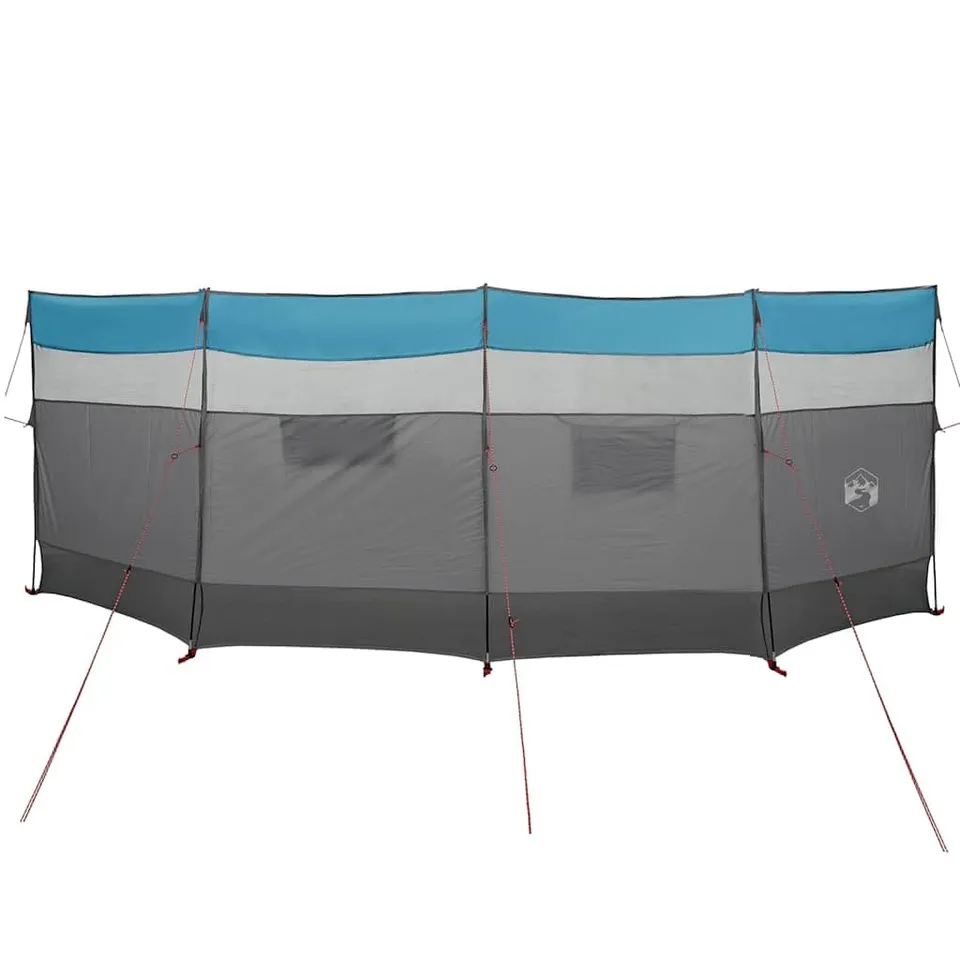 vidaXL Windschutz Strand Blau 510x153cm Camping Polyester