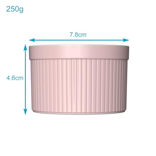 Intirilife Küche Souffléformen 6er Hell Pink Porzellan 7,8cm