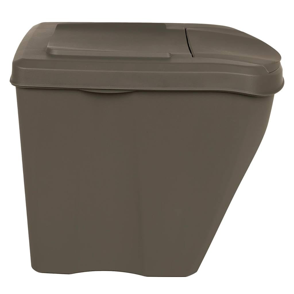 vidaXL Heim & Garten Mülleimer 3x75L Grau stapelbar