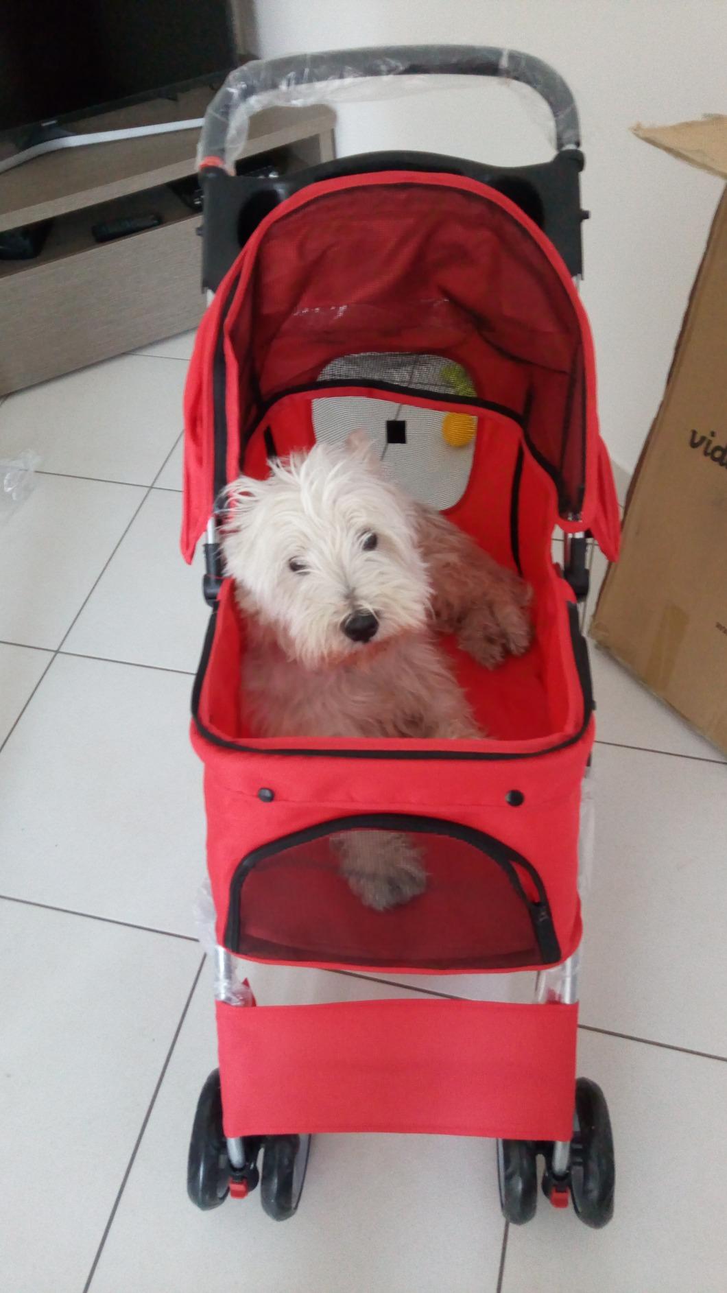 vidaXL Hundewagen Hundebuggy Buggy Rot faltbar