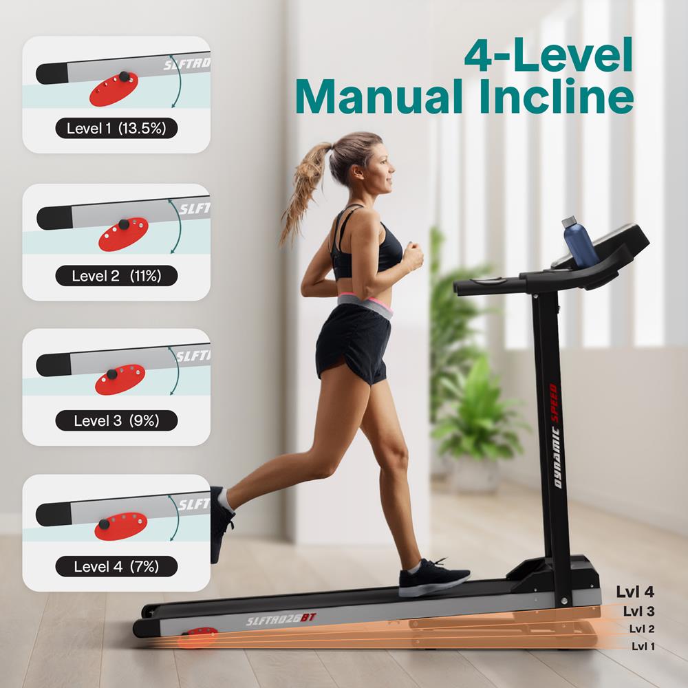 Serenelife Laufband klappbar Heim Bluetooth 12 Programme