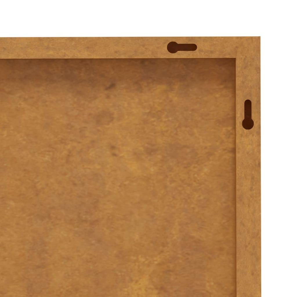 vidaXL Garten Wanddeko 105x55 cm Weltkarte Cortenstahl