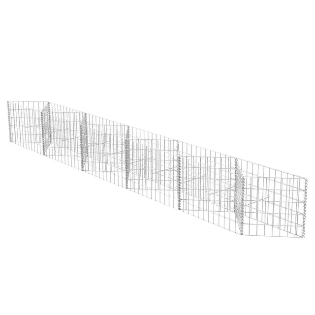 vidaXL Gabionenkorb Hochbeet Stahl 300x30x50 cm verzinkt