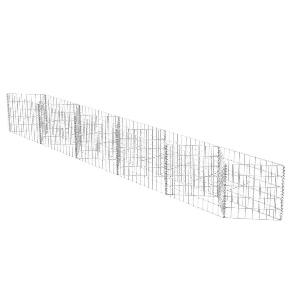 vidaXL Gabionenkorb Hochbeet Stahl 300x30x50 cm verzinkt