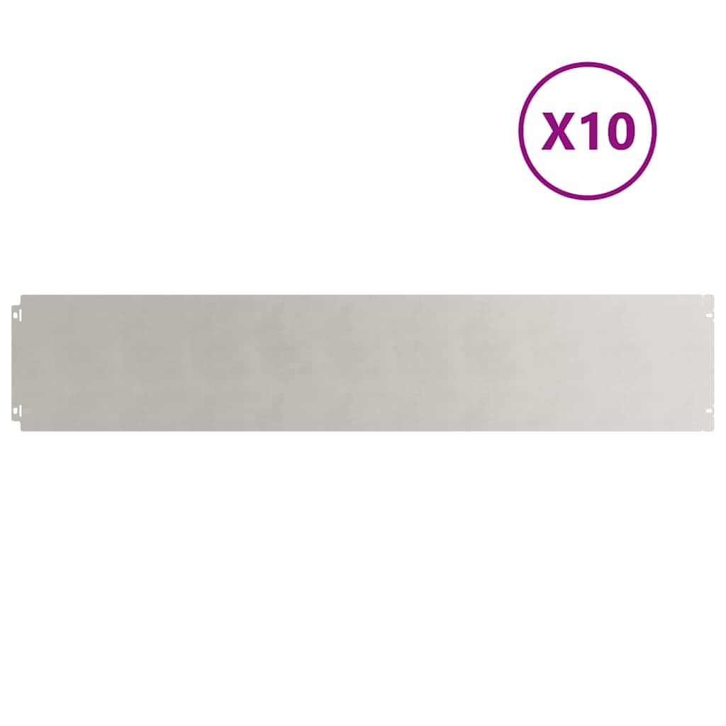vidaXL Heim & Garten Raseneinfassung 20x103 cm Silber 10 Stk.