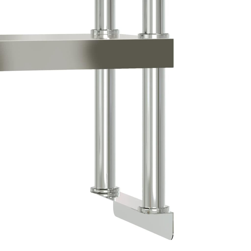 vidaXL Heim & Garten Arbeitstisch 110x55x150 Edelstahl Füße